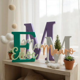 Letra Decorativa Personalizada en 3D con Nombre | Varios Tamaños y Colores