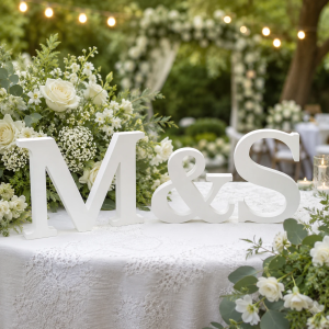 Letras iniciales decorativas personalizadas para bodas y eventos