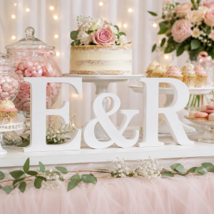 Letras iniciales decorativas personalizadas para bodas y eventos