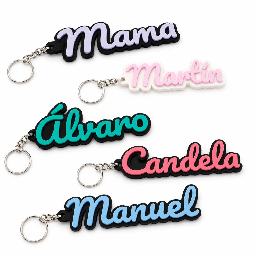 Llavero personalizado con nombre (2-3cm altura)
