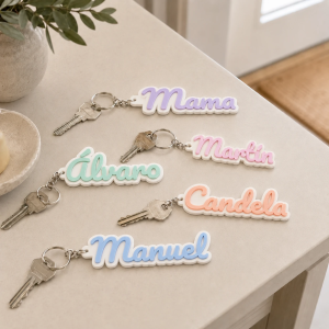Llavero personalizado con nombre (2-3cm altura)